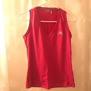 adidas workout top. V-neck S. Climalite fabric absorbs sweat. Great condition.
